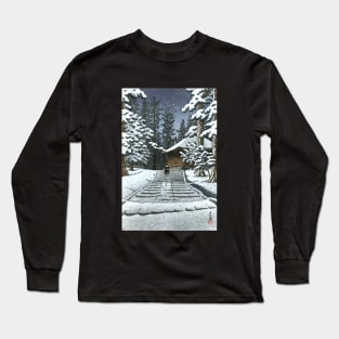 Konjikido in Snow at Hiraizumi by Kawase Hasui Long Sleeve T-Shirt